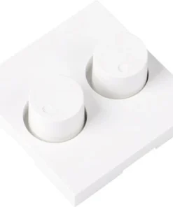 Q-LINK F-Line Centraalplaat Duo Dimmerknop Polarwit