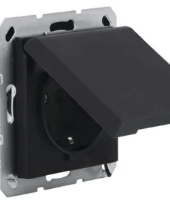 Q-LINK F-Line Inbouw Wandcontactdoos Met Klep 1-voudig RA Zwart -Binnenverlichting Verkoopwinkel DV 8 10586027 03 4c NL 20220810194650
