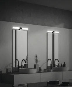 BRILONER LED Spiegellamp Klak Horizontaal 47 Cm Zwart