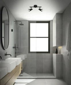 BRILONER LED Opbouwspot Flamo 2-lichts Zwart