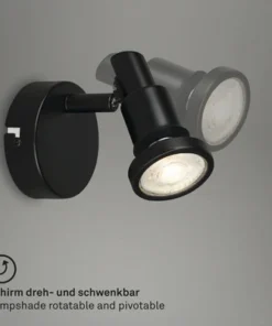 BRILONER LED Opbouwspot Flamo 1-lichts Zwart -Binnenverlichting Verkoopwinkel DV 8 10591679 02 4c DE 20220819144653