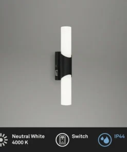 BRILONER LED Spiegellamp Klak Verticaal 32 Cm Zwart -Binnenverlichting Verkoopwinkel DV 8 10591680 04 4c NL 20220819144653