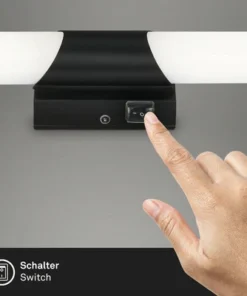 BRILONER LED Spiegellamp Klak Verticaal 47 Cm Zwart -Binnenverlichting Verkoopwinkel DV 8 10591721 03 4c NL 20220819144754