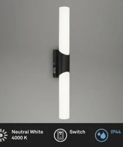 BRILONER LED Spiegellamp Klak Verticaal 47 Cm Zwart -Binnenverlichting Verkoopwinkel DV 8 10591721 05 4c NL 20220819144754