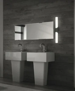 BRILONER LED Spiegellamp Klak Verticaal 47 Cm Zwart