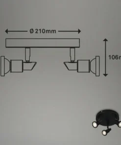 BRILONER LED Opbouwspot Flamo 3-lichts Zwart -Binnenverlichting Verkoopwinkel DV 8 10591722 03 4c NL 20220819151659