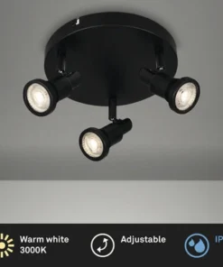 BRILONER LED Opbouwspot Flamo 3-lichts Zwart -Binnenverlichting Verkoopwinkel DV 8 10591722 04 4c NL 20220819151659
