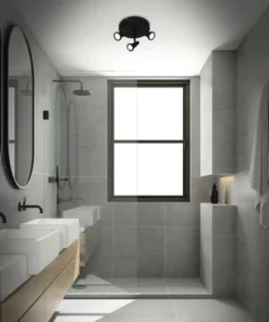 BRILONER LED Opbouwspot Flamo 3-lichts Zwart