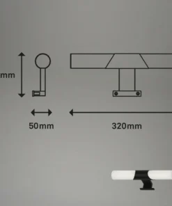 BRILONER LED Spiegellamp Klak Horizontaal 32 Cm Zwart -Binnenverlichting Verkoopwinkel DV 8 10591723 03 4c NL 20220819151659