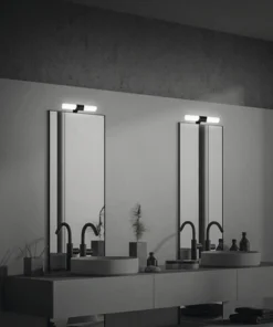 BRILONER LED Spiegellamp Klak Horizontaal 32 Cm Zwart