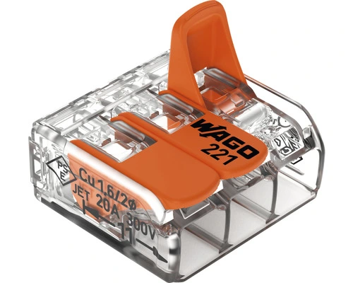 WAGO Verbindingsklem Compact 221-413, 12 Stuks 1 WAGO Verbindingsklem Compact 221-413, 12 Stuks