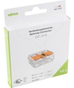 WAGO Verbindingsklem Compact 221-413, 12 Stuks 5 WAGO Verbindingsklem Compact 221-413, 12 Stuks -Binnenverlichting Verkoopwinkel DV 8 10593116 03 4c DE 20220827011656