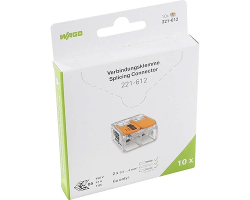 WAGO Verbindingsklem Compact 221-612, 10 Stuks 2 WAGO Verbindingsklem Compact 221-612, 10 Stuks - Afbeelding 2