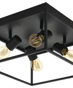 EGLO Plafondlamp Silentina 4-lichts Zwart