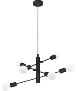 EGLO Hanglamp Gradoli 6-lichts Zwart