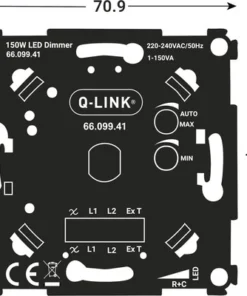 Q-LINK LED Dimmer 1-150 W (RC) + Dimmerknop Zwart -Binnenverlichting Verkoopwinkel DV 8 10595071 05 4c NL 20220906154755