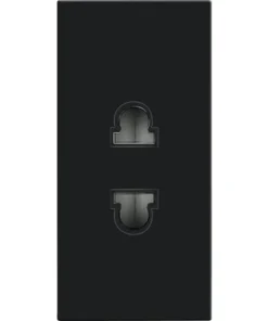 ONE TWO TOUCH Inbouwelement Wandcontactdoos Euro Zwart