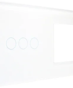 ONE TWO TOUCH Bedieningspaneel Combinatie 1x Afdekraam/1x Touch Triple Glas Wit