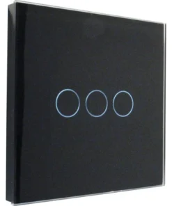 ONE TWO TOUCH Bedieningspaneel 1x Triple Glas Zwart