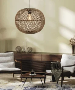 CHERICONI Hanglamp Diagonaal Ø 50 Cm Rotan