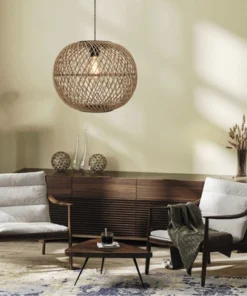 CHERICONI Hanglamp Diagonaal Ø 40 Cm Rotan