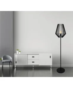 CHERICONI Vloerlamp Tavola Zwart