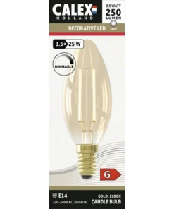 CALEX LED Filament Lamp E14/3,5W B35 Goud