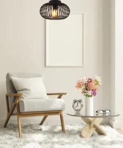 CHERICONI Plafondlamp Curvato Ø 30 Cm Zwart