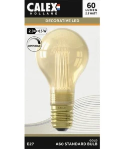 CALEX LED Lamp Crown E27/2,3W A60 Warmwit Goud