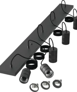 CALEX Hanglamp Met 5 Fittingen E27 Zwart