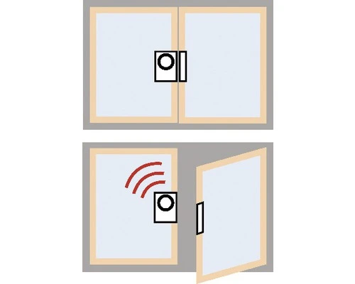 Raam- En Deuralarm Met Magneetcontact, 3 Stuks, Wit 2 Raam- En Deuralarm Met Magneetcontact, 3 Stuks, Wit - Afbeelding 2
