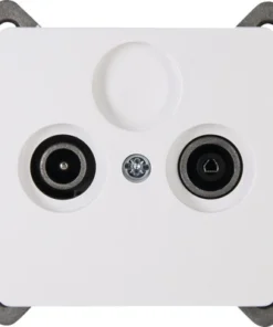 KOPP Paris Inbouw Basiselement Antennecontactdoos Met Met Afdekplaat Wit