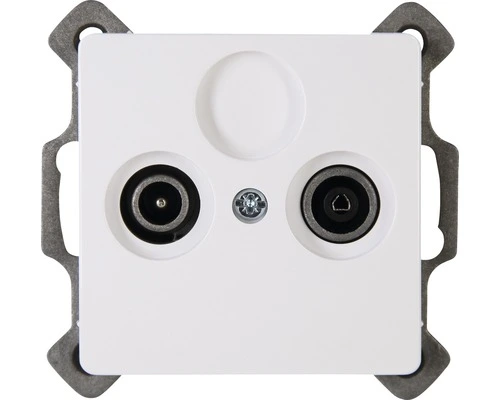 KOPP Paris Inbouw Basiselement Antennecontactdoos Met Met Afdekplaat Wit 1 KOPP Paris Inbouw Basiselement Antennecontactdoos Met Met Afdekplaat Wit