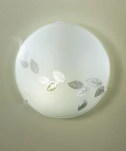 EGLO Plafonniere Mars Met Bladmotief Ø 24,5 Cm Wit