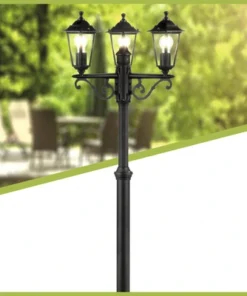 LALUMI Tuinlantaarn Carleen 3-lichts 200 Cm Zwart -Binnenverlichting Verkoopwinkel DV 8 4678414 12 4c DE 20220106161752