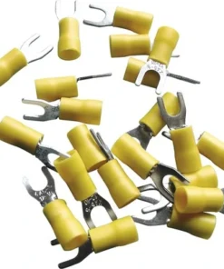 Kabelschoen Vork M5 Geel, 20 Stuks