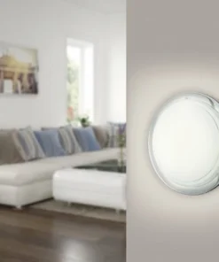 EGLO Plafonniere Planet Ø 29 Cm Wit-chroom