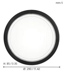 EGLO Plafonniere Planet Ø 29 Cm Wit-zwart -Binnenverlichting Verkoopwinkel DV 8 5103469 09 4c DE 20210211051751