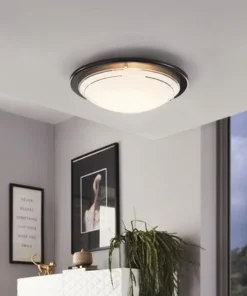 EGLO Plafonniere Planet Ø 29 Cm Wit-zwart