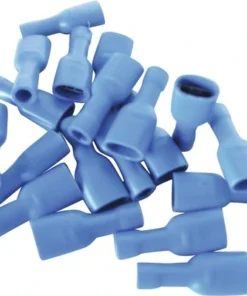 Vlakstekker Huls 1,0-2,5 Mm Blauw, 20 Stuks