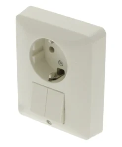 PEHA Standard Inbouw Basiselement Combinatie Wandcontactdoos (wcd) RA 1-voudig + Serieschakelaar Zuiverwit