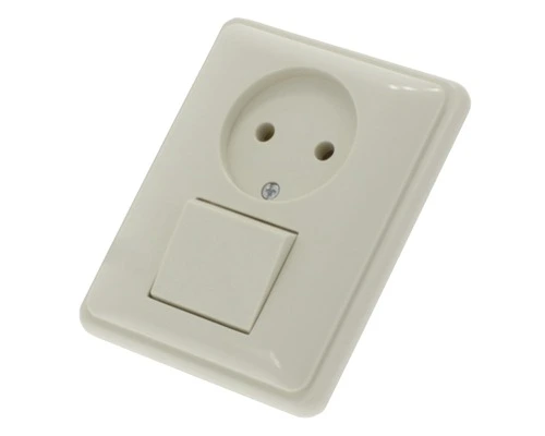 PEHA Standard Inbouw Basiselement Combinatie Wandcontactdoos (wcd) 1-voudig + Wisselschakelaar Crème 1 PEHA Standard Inbouw Basiselement Combinatie Wandcontactdoos (wcd) 1-voudig + Wisselschakelaar Crème