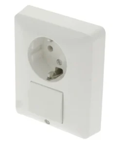 PEHA Standard Inbouw Basiselement Combinatie Wandcontactdoos (wcd) RA 1-voudig + Wisselschakelaar Crème