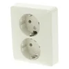 PEHA Standard Inbouw Basiselement Wandcontactdoos (wcd) RA 2-voudig Crème