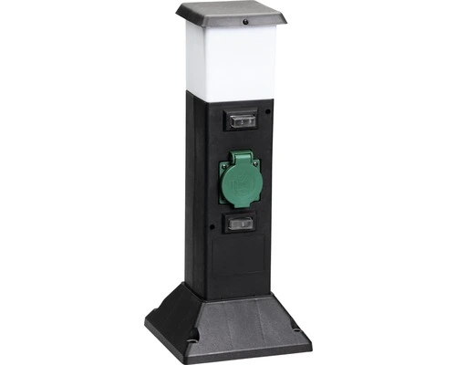 Tuinstopcontact Kunststof 2-voudig Met Lamp 1 Tuinstopcontact Kunststof 2-voudig Met Lamp