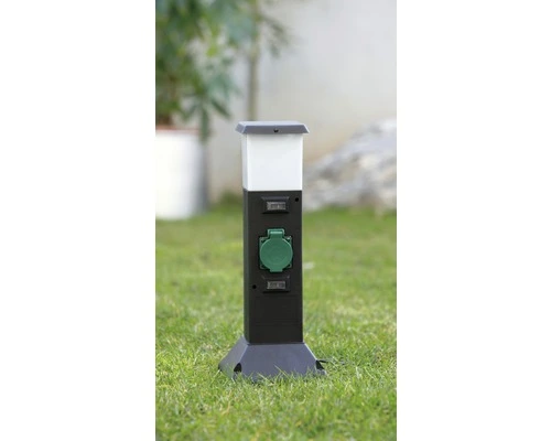 Tuinstopcontact Kunststof 2-voudig Met Lamp 3 Tuinstopcontact Kunststof 2-voudig Met Lamp - Afbeelding 3