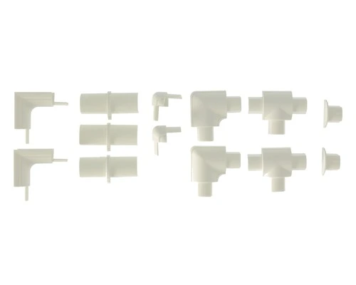 D-LINE Accessoireset T.b.v. Kabelgoot Halfrond 16x8 Mm Wit, 13-delig 1 D-LINE Accessoireset T.b.v. Kabelgoot Halfrond 16x8 Mm Wit, 13-delig