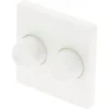 Centraalplaat Met Knop Duodimmer Polar Wit (geschikt Voor PEHA)