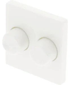 Centraalplaat Met Knop Duodimmer Polar Wit (geschikt Voor PEHA)
