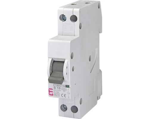 ETI Installatieautomaat B-kar. 1-polig+nul 16A 1 ETI Installatieautomaat B-kar. 1-polig+nul 16A